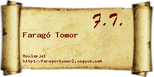 Faragó Tomor névjegykártya